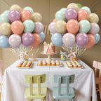 Biapian Pastel Retro Balloons 12in – 6 Color Set for Birthday, Wedding & More