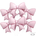 Biapian 6 Pcs Pink Bow Balloons - 38 Inch Giant Foil Balloons for Princess Parties