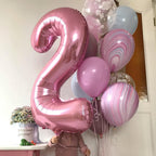 Biapian Pastel Pink 40-Inch Number 6 Balloon – Foil Balloons for Girls