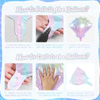 Biapian Sea Shells Balloons - 6-Pack Large Mermaid Foil Balloons (Pink Purple Gradient)