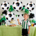 Biapian 6 Pcs Soccer Balloons – 22-Inch Large 4D Foil Balloons with Colorful Edges for Sports Themed Parties
