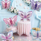 Biapian 6 Pcs Butterfly Balloons – Large Pastel Gradient Foil for Weddings & Parties