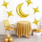 Biapian Moon & Star Balloons – 36-inch Gold Moon + 18-inch Gold Star Foil for Ramadan, Eid, Weddings