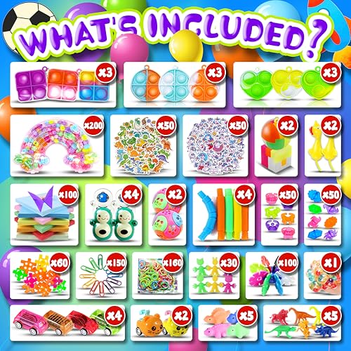 BicMan 1000pcs Party Favors & Fidget Toys Pack — Kids Gifts, Classroom Prizes, Pinata Fillers