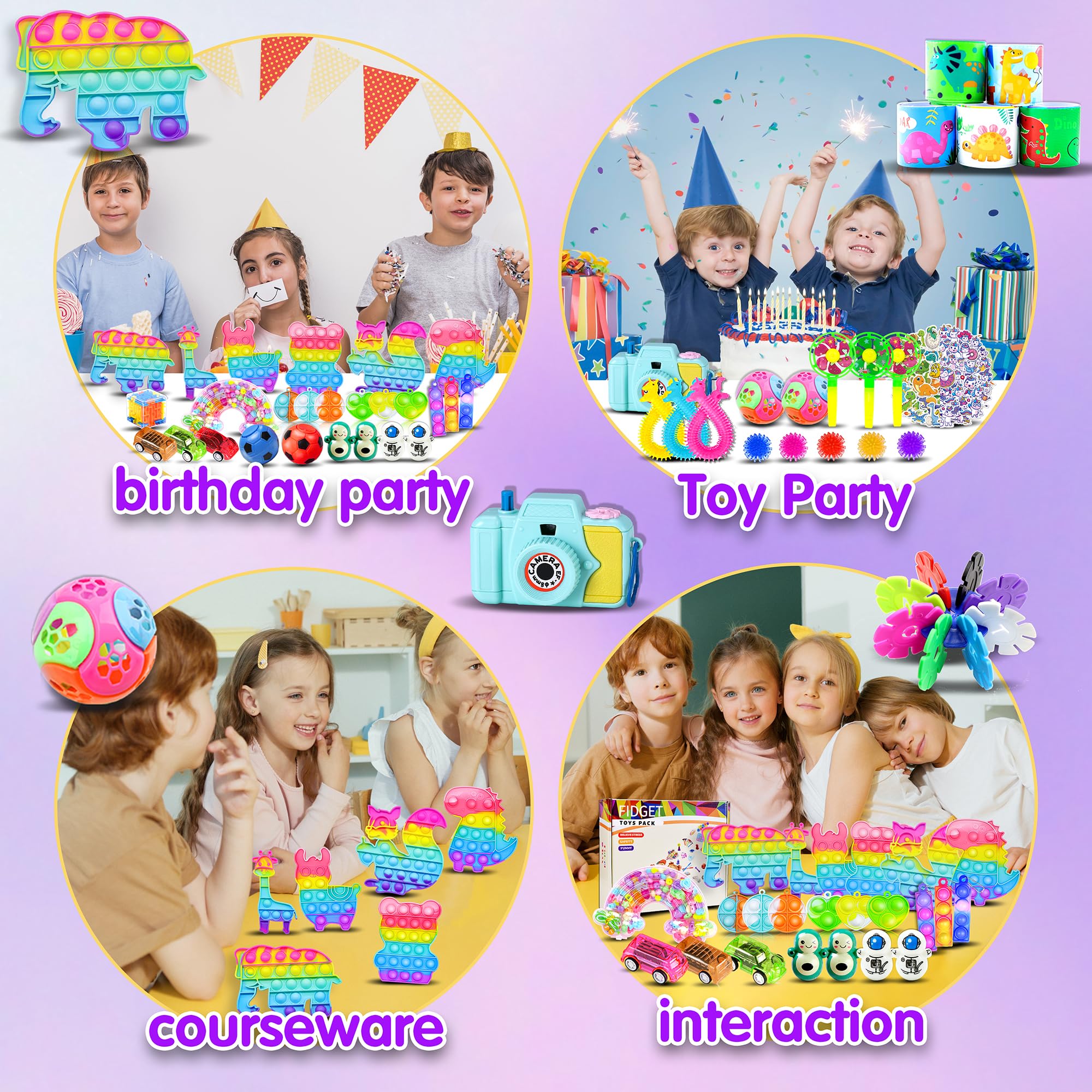 BicMan 1000pcs Party Favors & Fidget Toy Pack for Kids — Gifts, Classroom Prizes