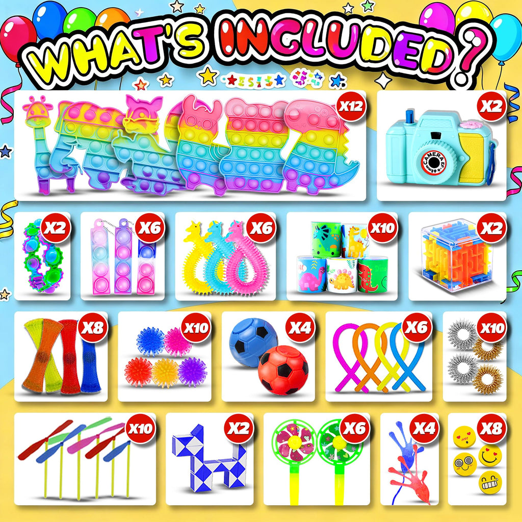 BicMan 2000pcs Bulk Party Favors & Fidget Toys Pack | Classroom Prizes, Party Bags & Gift Giveaways