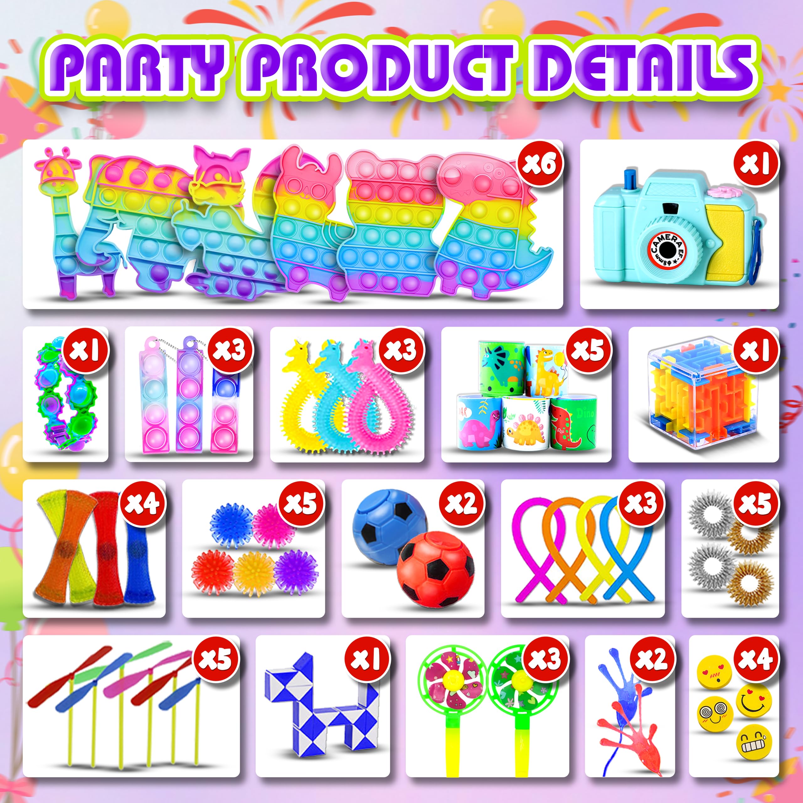 BicMan 1000pcs Party Favors & Fidget Toy Pack for Kids — Gifts, Classroom Prizes
