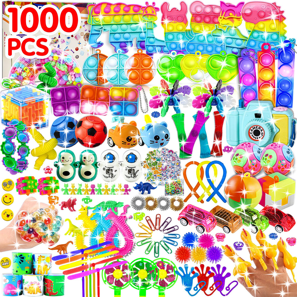 BicMan 1000pcs Party Favors & Fidget Toy Pack for Kids — Gifts, Classroom Prizes