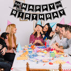 BIEUFBJI Race Car Birthday Banner – Checkered Party Decor for Boys