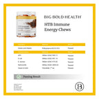 BIG BOLD HEALTH HTB Immune Energy Chews – Organic Tartary Buckwheat, Chocolate Flavor, Zinc & Vitamins (60 Chews)