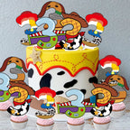 BIGKEOKI 40pcs Cartoon Story Cupcake Toppers for 3rd Birthday – Party Decorations