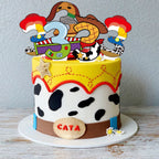 BIGKEOKI 40pcs Cartoon Story Cupcake Toppers for 3rd Birthday – Party Decorations