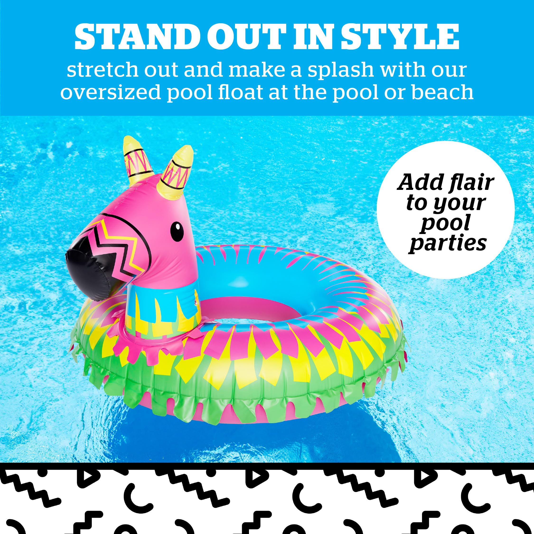 BigMouth Giant Donkey Pinata Pool Float – Large Inflatable Swim Ring for Parties