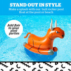 BigMouth Inc Giant Bull Rocker Pool Float – Inflatable Summer Party Water Toy