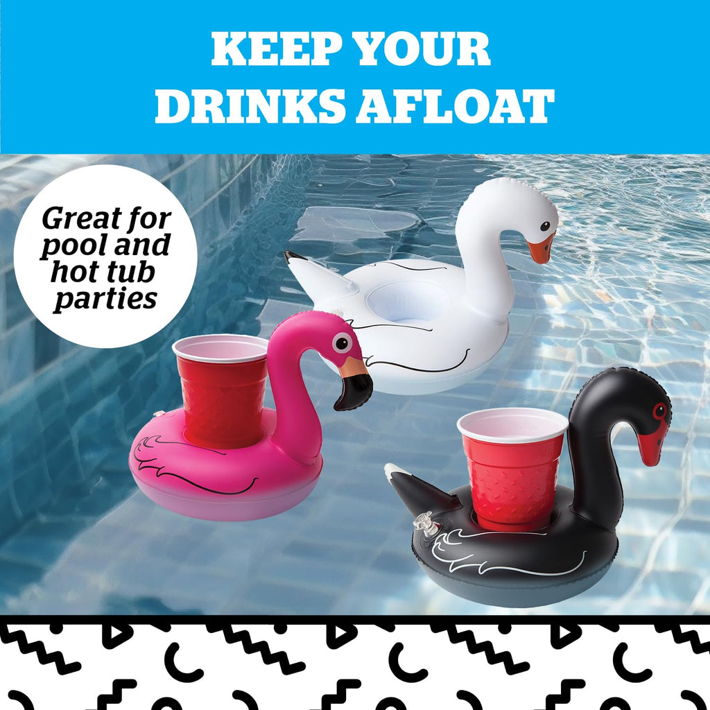 BigMouth Inc Inflatable Swan Drink Holder – Floating Cup Holder for Pool & Hot Tub