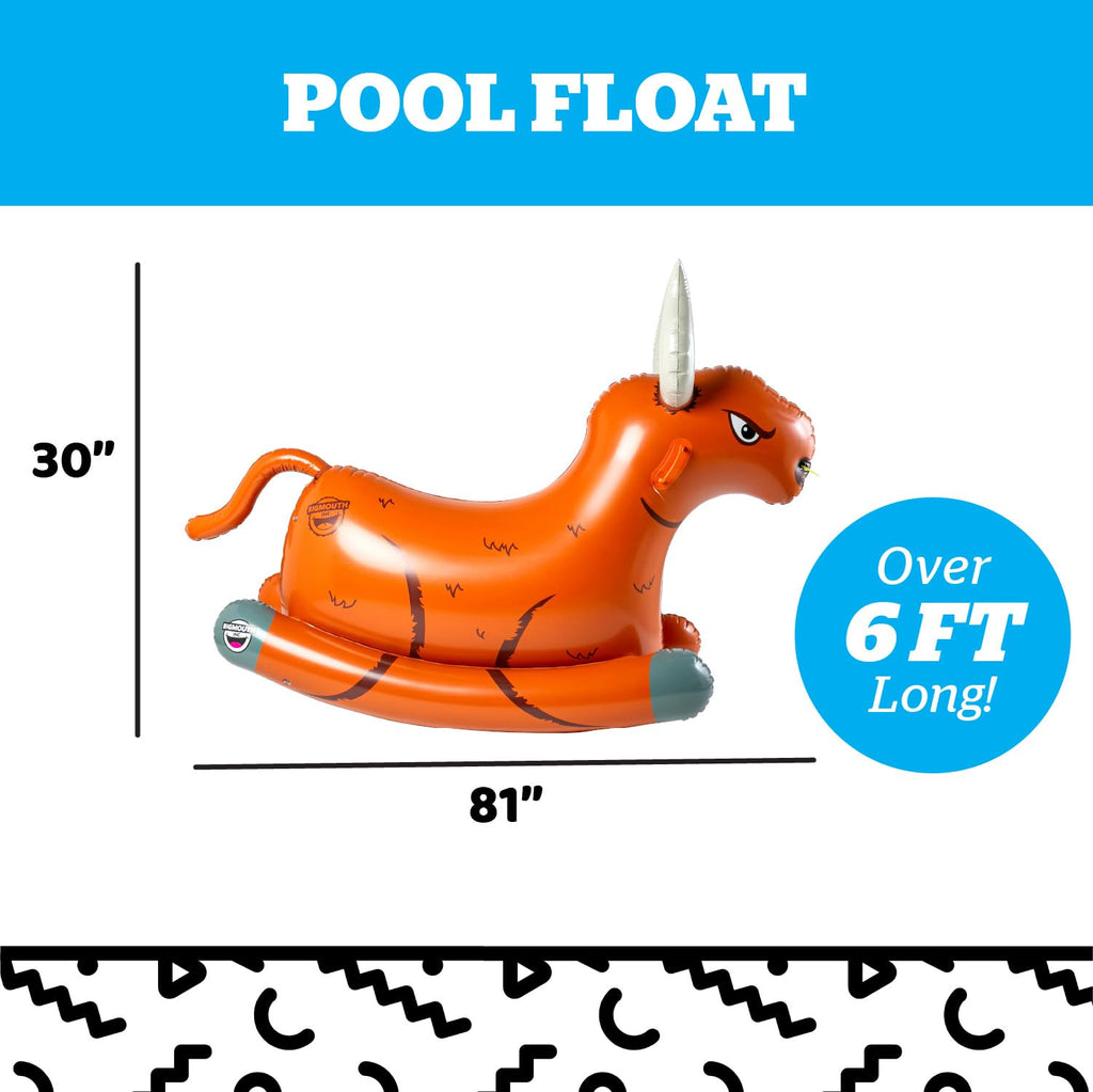BigMouth Inc Giant Bull Rocker Pool Float – Inflatable Summer Party Water Toy