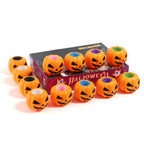 BILLMOSS Halloween Pumpkin Squishy Toys – 12-Pack Ghost Pop Favors (6 Colors) for Trick-or-Treat & Party Bags