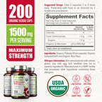 Biophix D-Mannose 1500 mg – 200 Veggie Caps | USDA Organic, Non-GMO, Vegan-Friendly