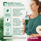 Biophix Organic Spirulina Powder - 2.2 Lbs, 100% Pure, Vegan, Non-GMO, USDA Certified