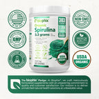 Biophix Organic Spirulina Powder - 2.2 Lbs, 100% Pure, Vegan, Non-GMO, USDA Certified