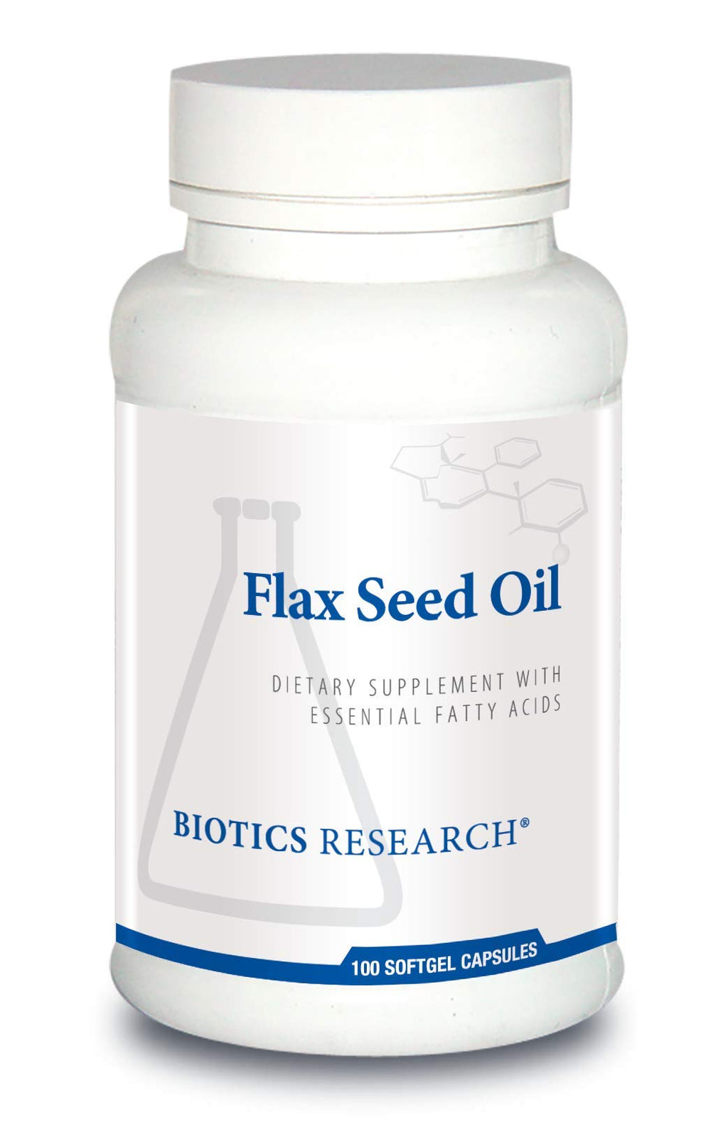 Biotics Research Leinsamenöl – 1000 mg pro Kapsel, kaltgepresster, organischer Leinsamen, 100 Weichkapseln, Herzgesundheit