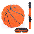 Birchio Basketball Pinata Bundle with Blindfold & Bat (13x13x4 in) | Sports Theme Birthday Party Decoration