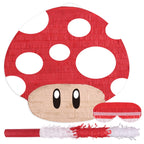 Birchio Mushroom Pinatas Bundle with Blindfold & Bat — Party Decor (16.5 x 12 x 3.5 in)