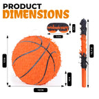 Birchio Basketball Pinata Bundle with Blindfold & Bat (13x13x4 in) | Sports Theme Birthday Party Decoration