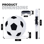 Birchio Soccer Pinata Bundle — 13x13 Pinata with Blindfold & Bat for Parties