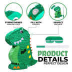 Birchio Dinosaur Pinata Bundle with Blindfold & Bat – 17x13x4 Inches | Party Decorations