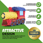 Birchio 3D Train Pinata Bundle – Blindfold & Bat Included | 16x10.6x6.7 in