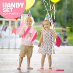 Birchio Pinks Number 5 Pinatas Bundle with Blindfold & Bat – 16.1 x 11 x 4 in | Pink Party Decoration