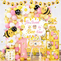 Birhgt Bee 1st Birthday Decorations for Girls – Yellow Pink Honey Bee Theme
