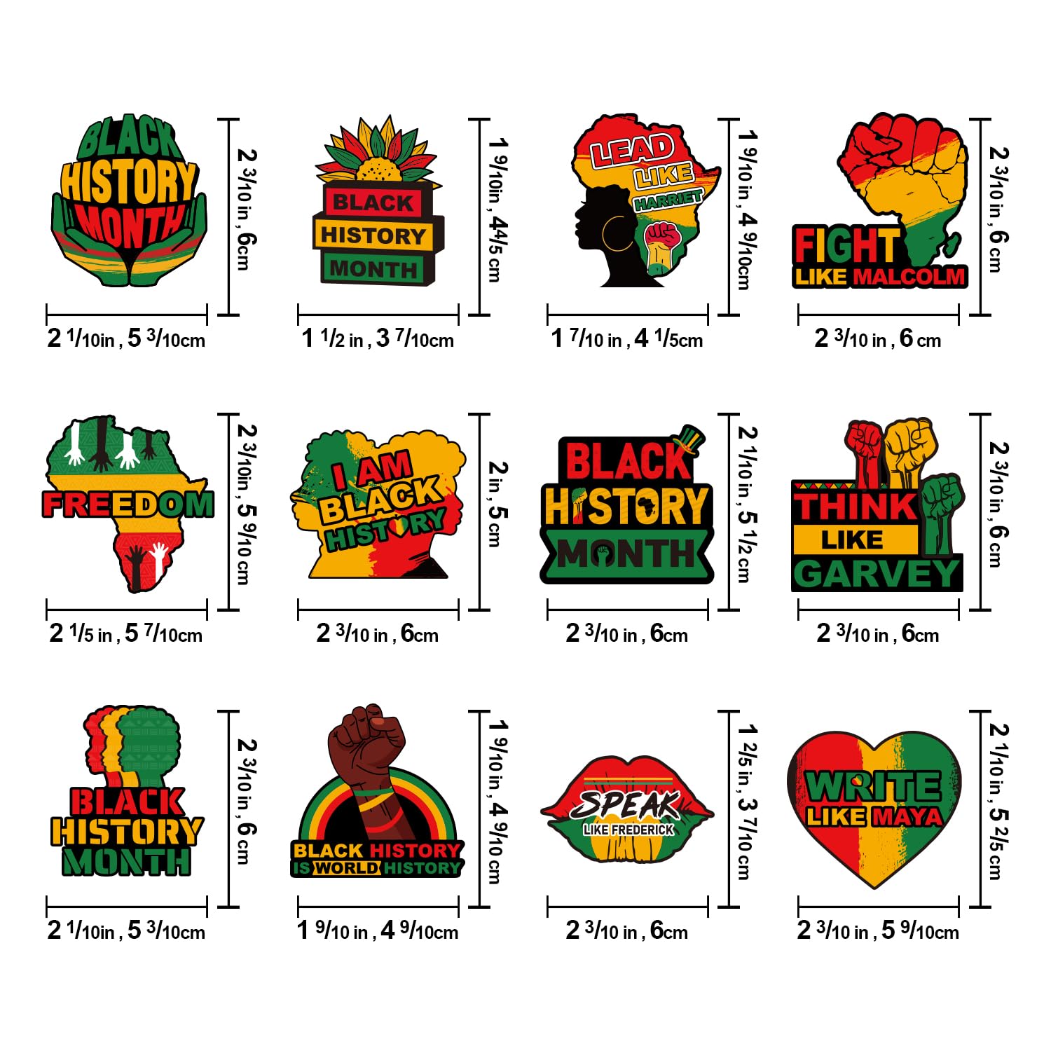 Biswiter Black History Month Cupcake Toppers – 12Pcs African American Heritage Decor