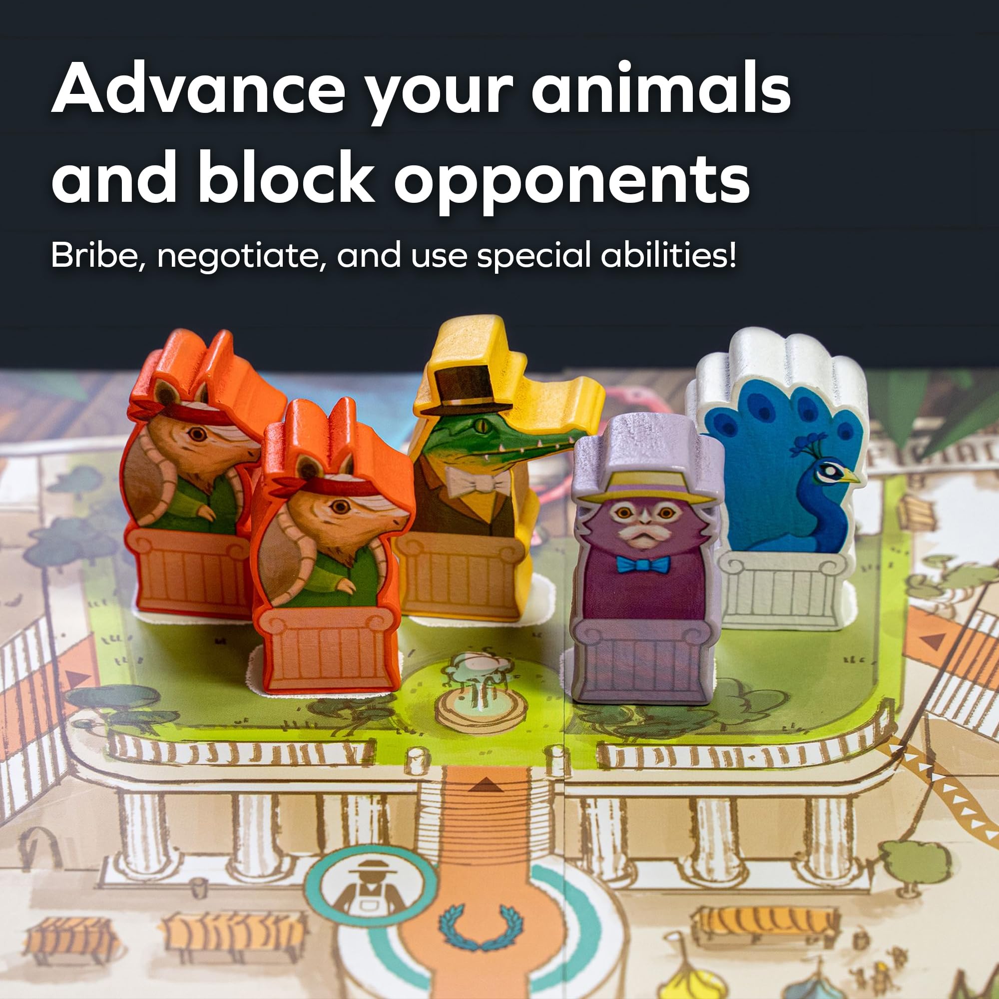 Bitewing Games Zoo Vadis Board Game | Strategic Animal Negotiation for Families & Adults
