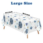 BkeeCten 3Pack First Trip Around The Sun Space Party Tablecloths – 86.6x51 Inch, Disposable Rectangle