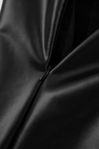 Black Vegan Leather High Rise Skinny Leggings