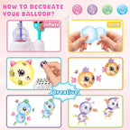 BlivEclat Balloon Animals Kit with Pump – DIY Sticky Balloons Maker for Kids