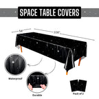 Blue Orchards Space Party Tablecovers (2-Pack) – 108 x 54 Galaxy Tablecloths