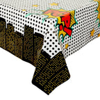 Blue Panda Comic Book Tablecloths 3-Pack – 54-by-108-in Disposable Party Covers