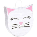 BLUE PANDA Cat Piñata - White Cloud Shape (14x12.8x3 in) | Pastel Rainbow Birthday Decor