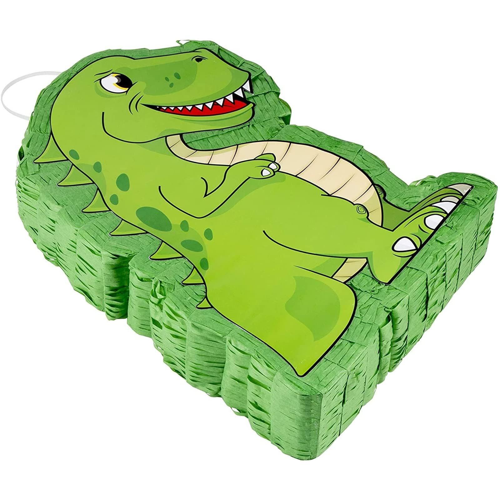 Blue Panda Dinosaur Pinata – Green, Small (12 x 15.5 x 3 in) | Boys Birthday Party Supplies
