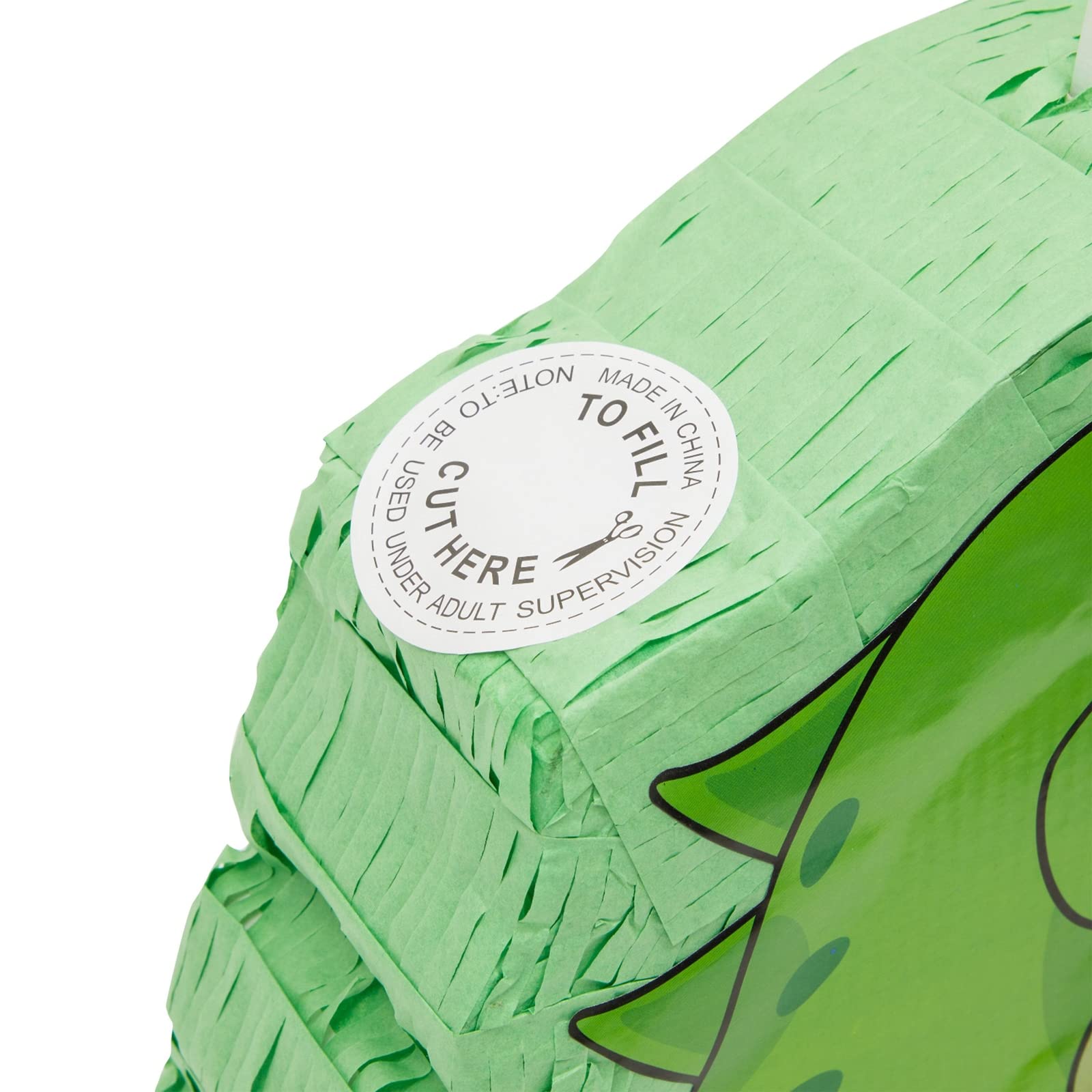 Blue Panda Dinosaur Pinata – Green, Small (12 x 15.5 x 3 in) | Boys Birthday Party Supplies