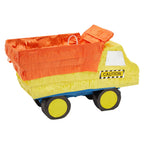 BLUE PANDA Dump Truck Pinata - Small 15.7 x 9.2 x 6.3 In, Yellow & Orange | Filled Pinata for Boys' Birthday Party & Construction Party Decoration