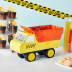 BLUE PANDA Dump Truck Pinata - Small 15.7 x 9.2 x 6.3 In, Yellow & Orange | Filled Pinata for Boys' Birthday Party & Construction Party Decoration