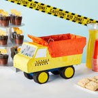 BLUE PANDA Dump Truck Pinata - Small 15.7 x 9.2 x 6.3 In, Yellow & Orange | Filled Pinata for Boys' Birthday Party & Construction Party Decoration