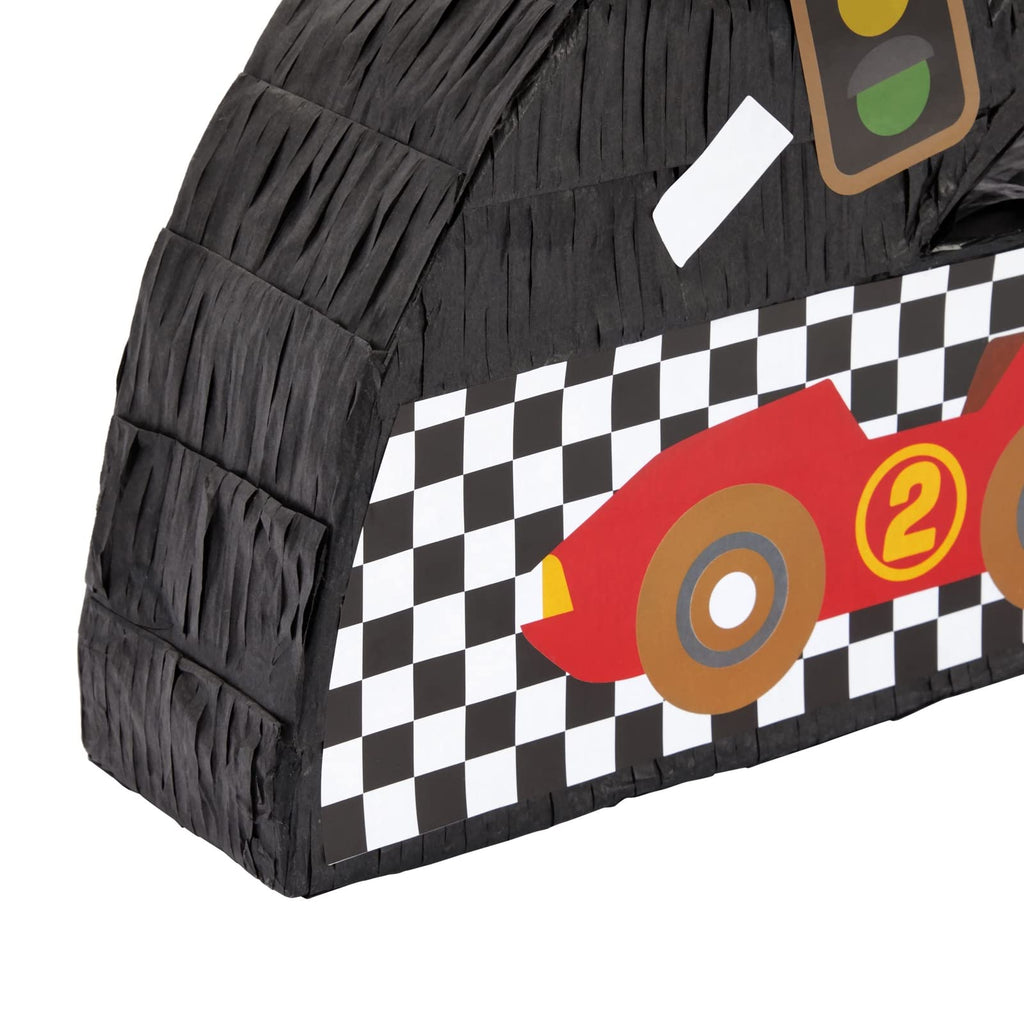 BLUE PANDA Number 2 Race Car Pinata – 3-Ply Construction, 16.5 x 11.85 x 3 in, Indoor Birthday Party Decor