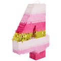 Blue Panda Number 4 Pinata – Pink & Gold Foil, 16.5x11 in, for Girls' 4th Birthday Party