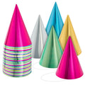 BLUE PANDA Party Hats – 50 Pack Metallic Cone Hats for Kids & Adults