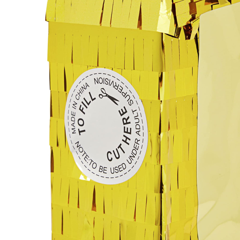 BLUE PANDA Gold Foil Number 5 Pinata | Easy-Fill Birthday Centerpiece & 5th Birthday Decor